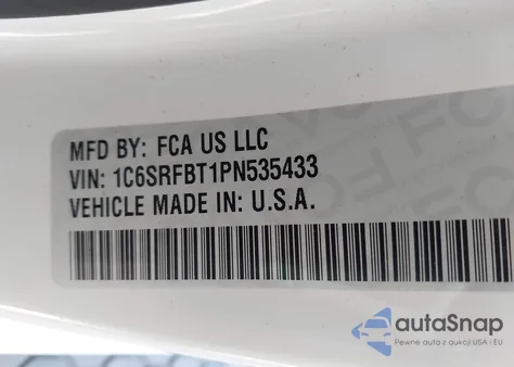2023 Ram 1500 Big Horn 4X4 6'4 Box from USA, damaged, VIN 1C6SRFBT1PN535433